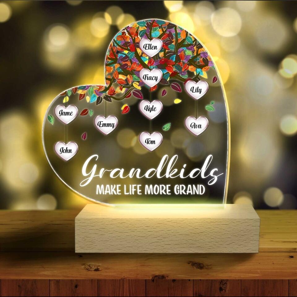 Grandkids Make Life More Grand - Personalized Acrylic Night Light