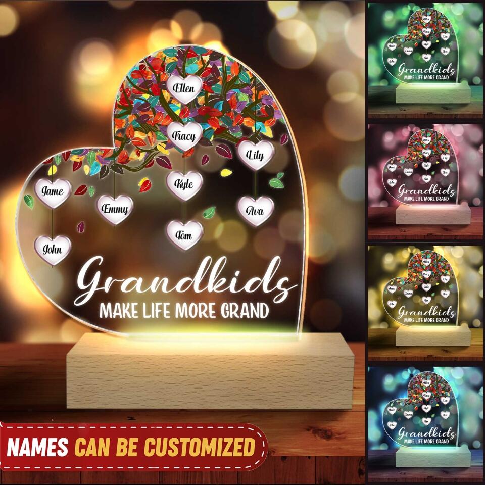Grandkids Make Life More Grand - Personalized Acrylic Night Light