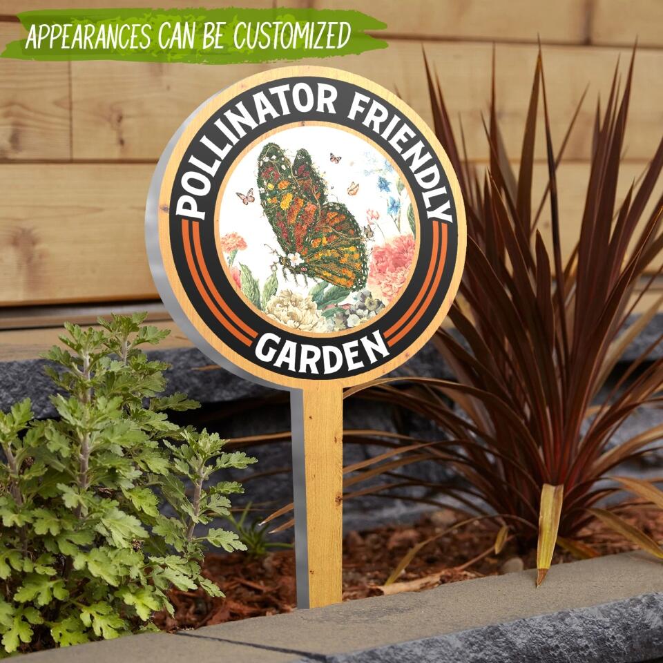 Pollinator Friendly Garden - Personalized Garden Stake