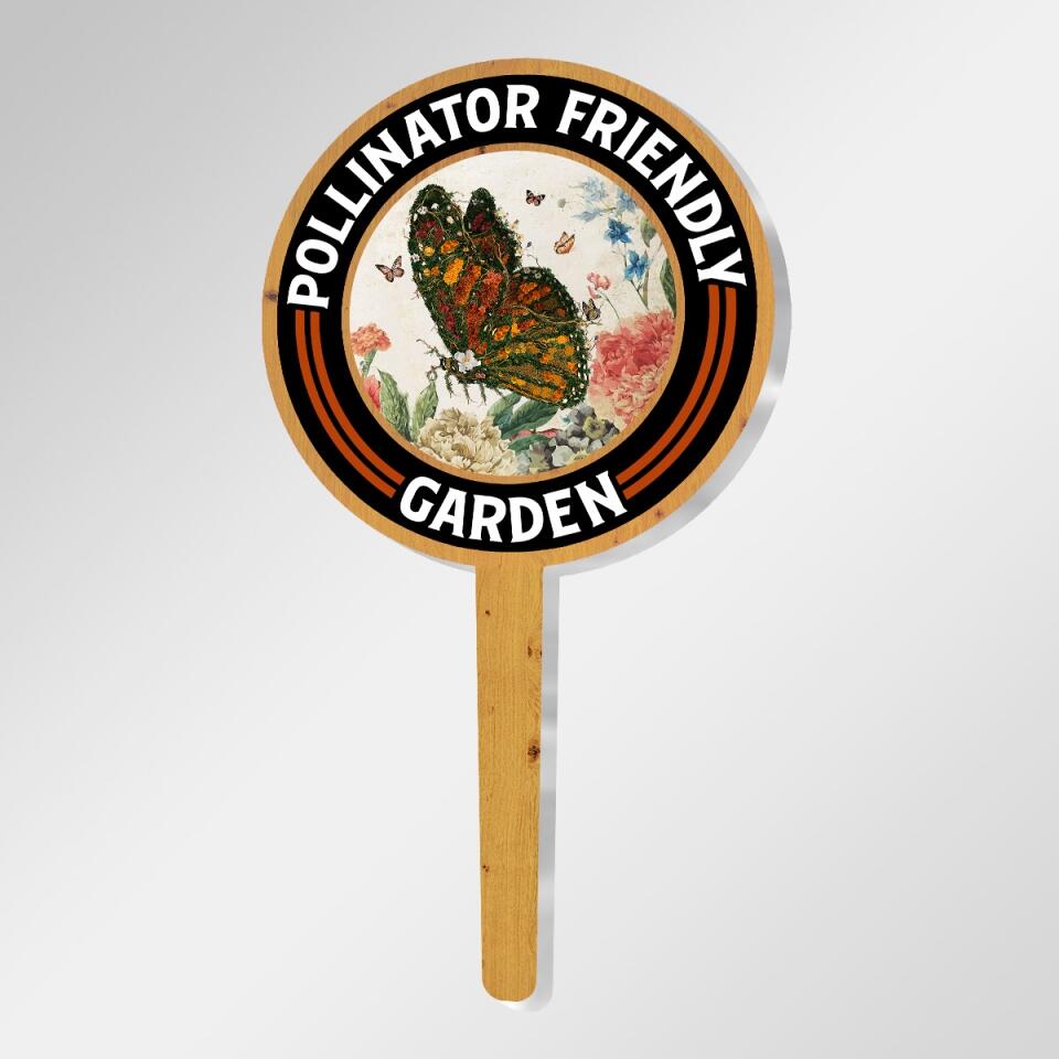 Pollinator Friendly Garden - Personalized Garden Stake