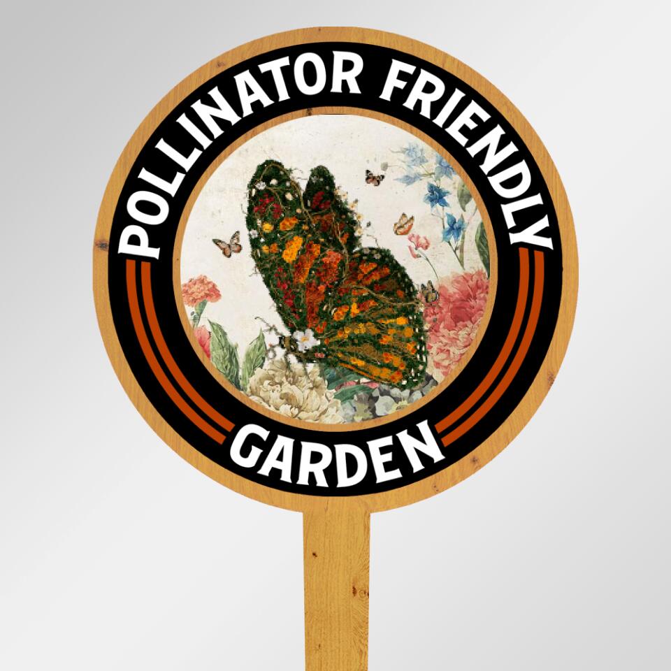 Pollinator Friendly Garden - Personalized Garden Stake