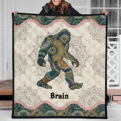 Bigfoot Boho Style - Personalized Quilt For Camper