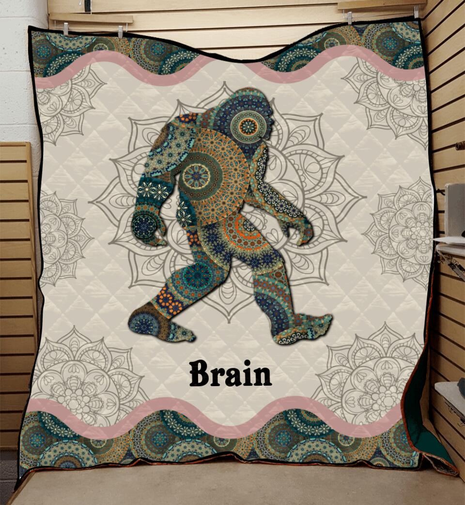 Bigfoot Boho Style - Personalized Quilt For Camper