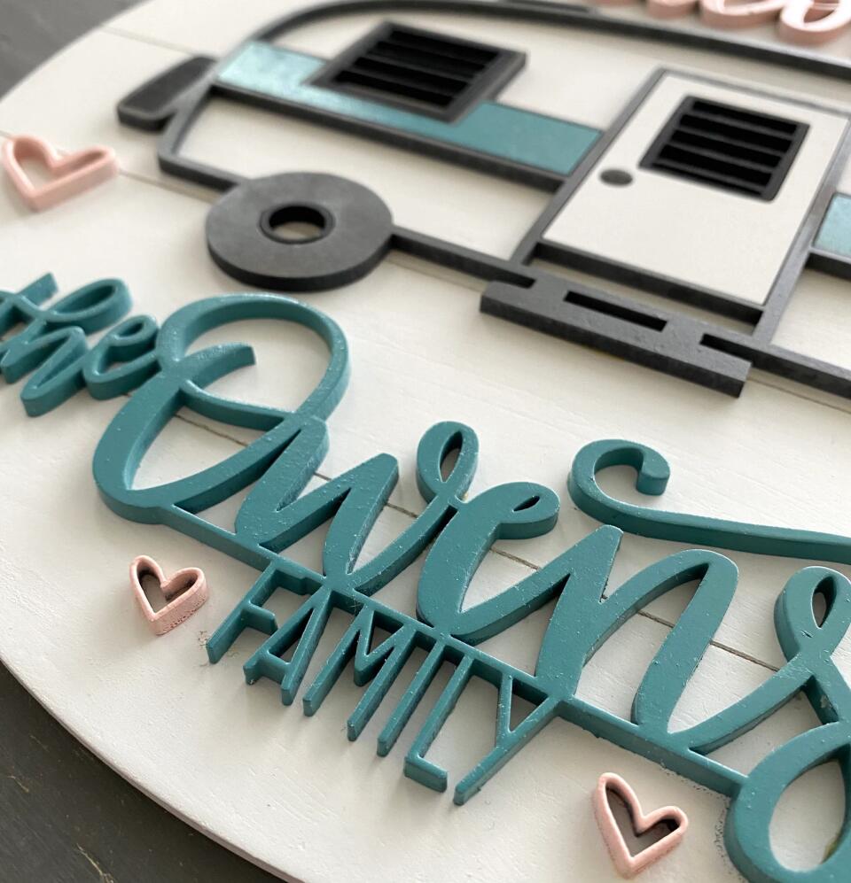 Welcome door sign for campers - Personalized door sign