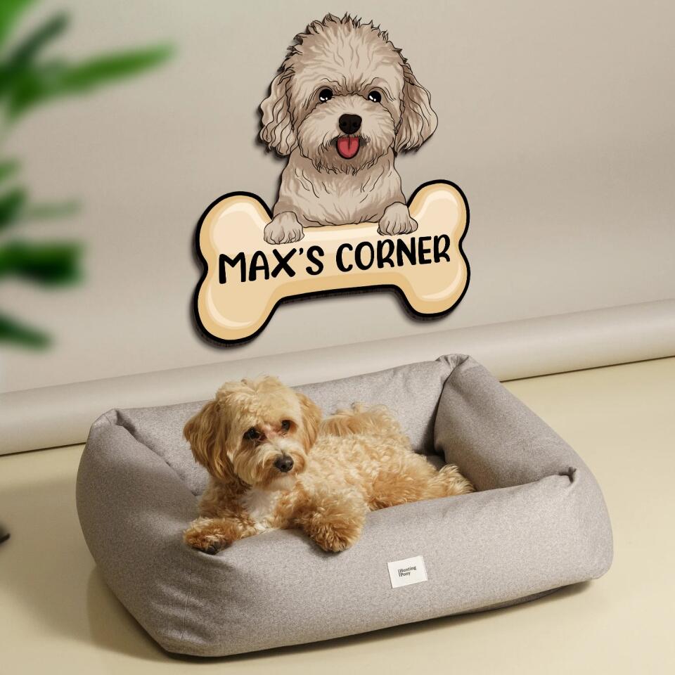 Cute Dog Bone - Personalized Wooden Sign