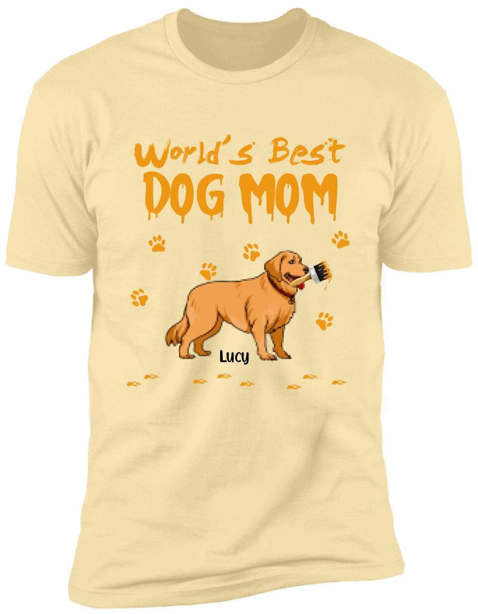 World's Best Dog Mom - Personalized T-Shirt