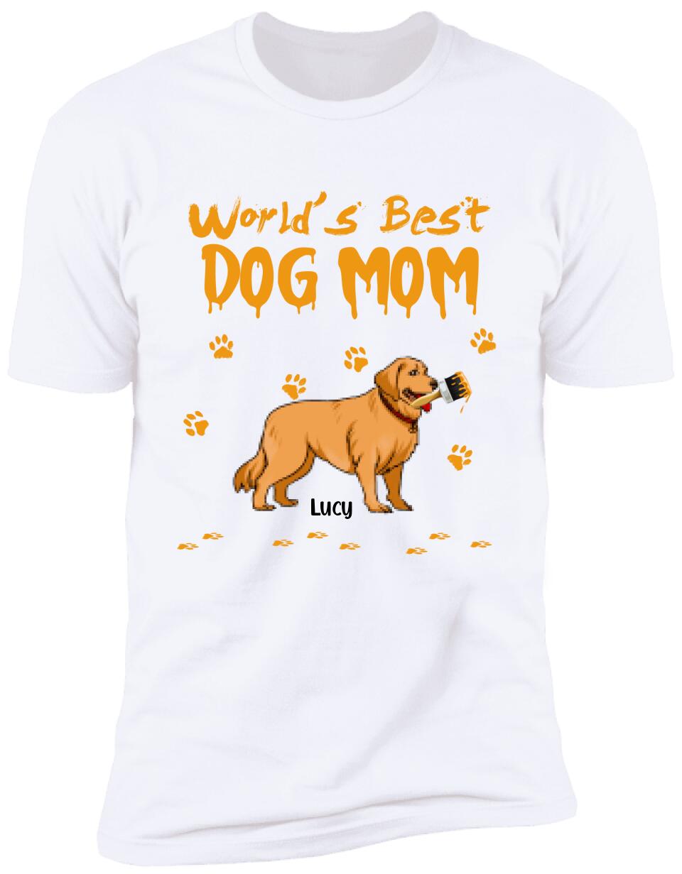 World's Best Dog Mom - Personalized T-Shirt