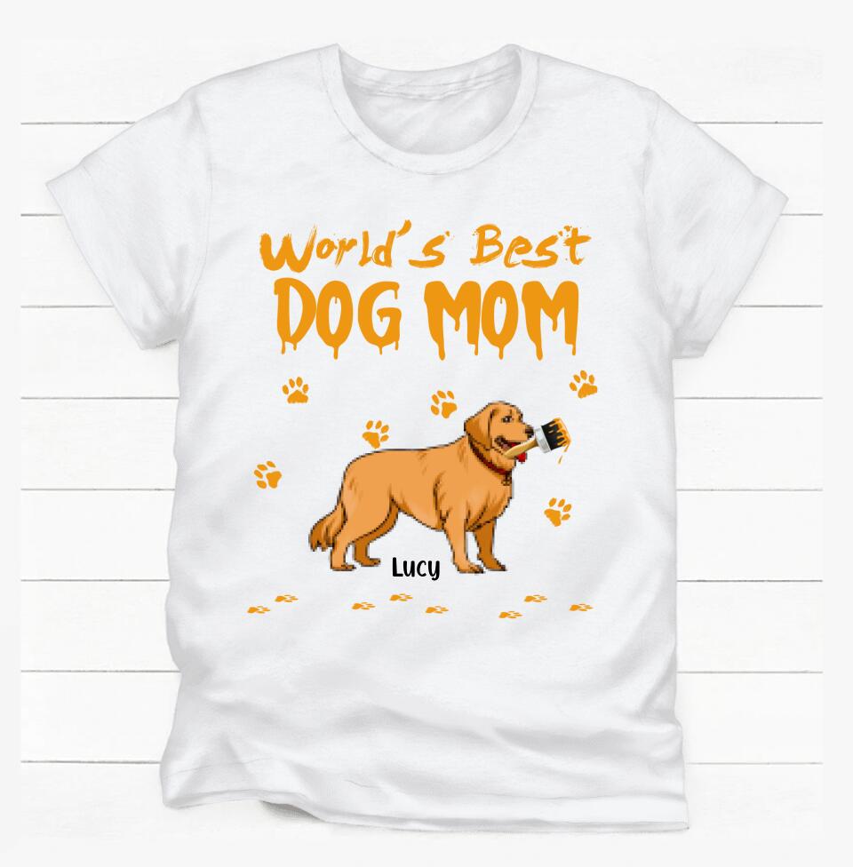 World's Best Dog Mom - Personalized T-Shirt