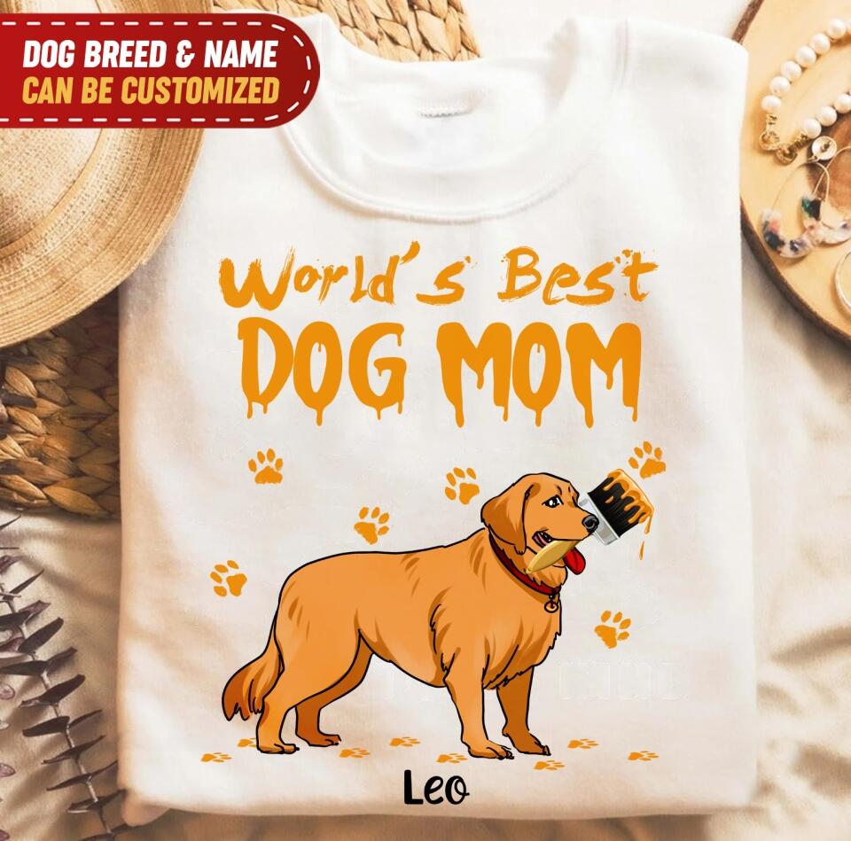 World's Best Dog Mom - Personalized T-Shirt