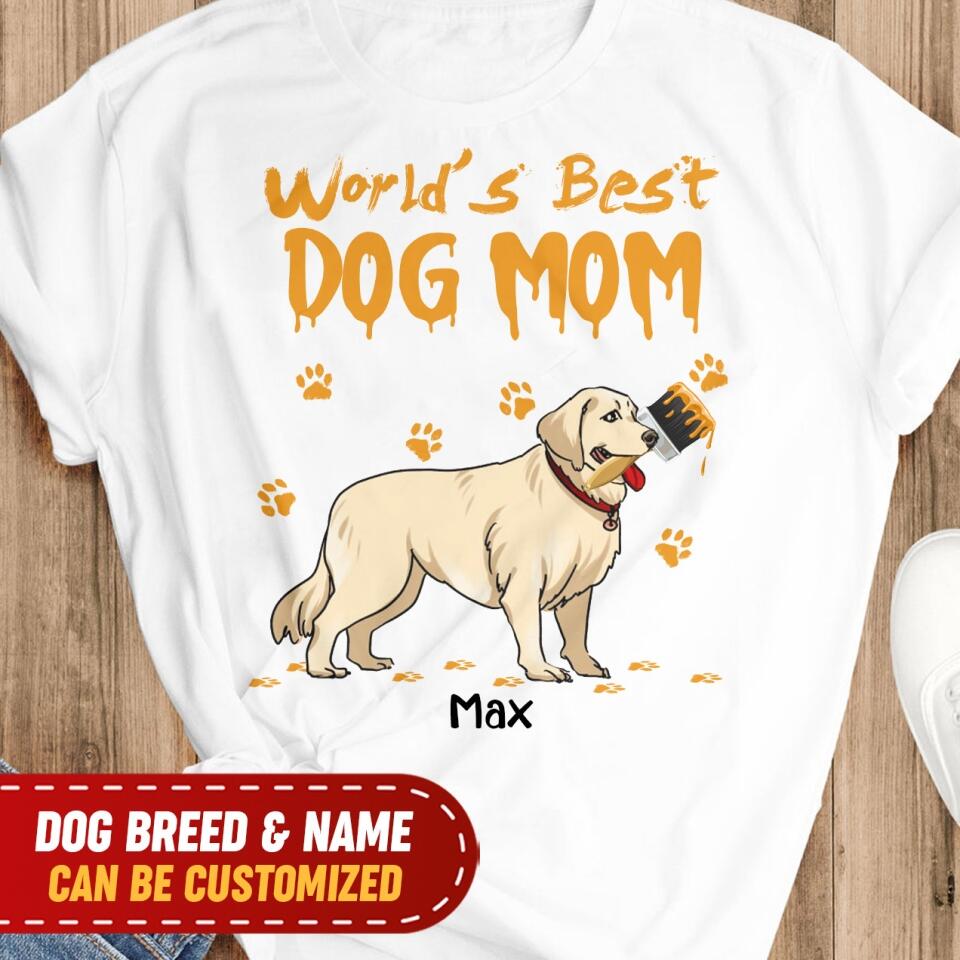 World's Best Dog Mom - Personalized T-Shirt