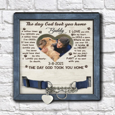 The Day God Took You Home, Personalized Pet Memorial Sign, Unique Gift For Pet Loss