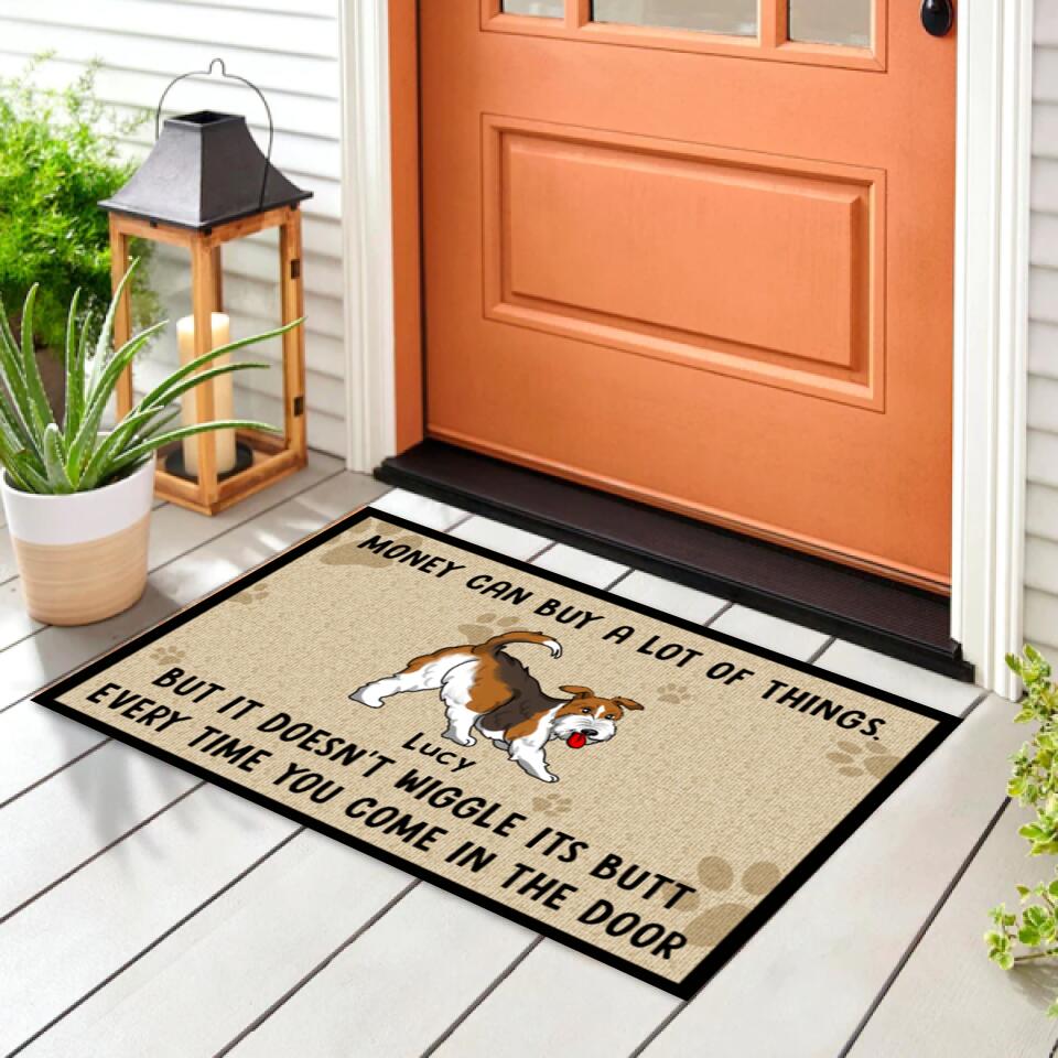 Money Can Buy A Lot Of Things, But It's Doesn't Wiggle Its Butt - Personalized Doormat