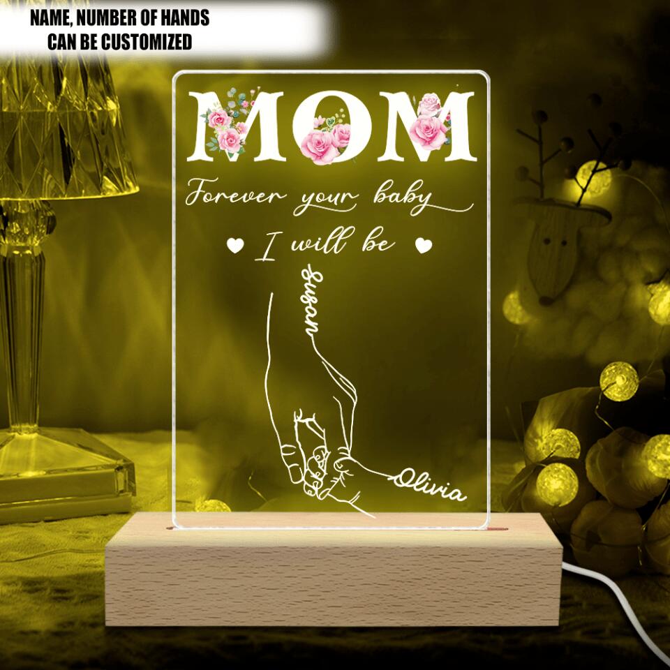 Mom Forever Your Babies We Will Be Acrylic Night Light