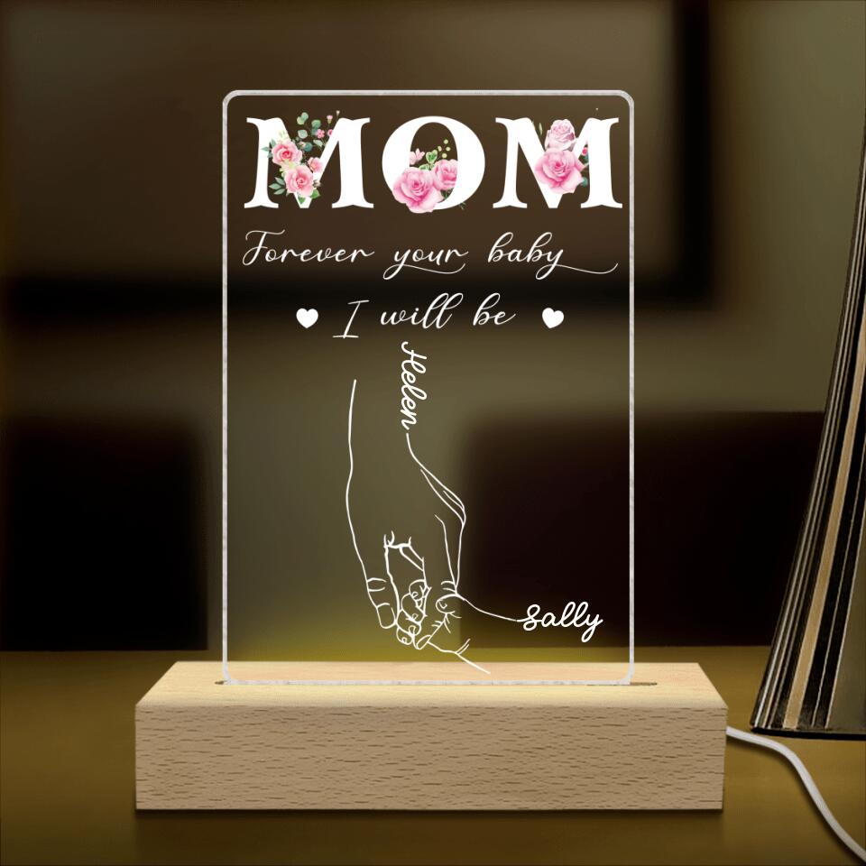 Mom Forever Your Babies We Will Be Acrylic Night Light
