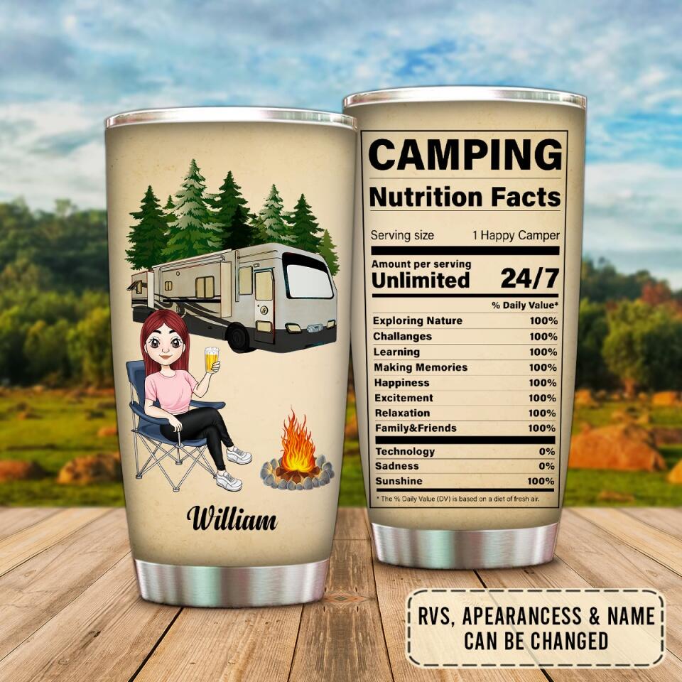Personalized Camping Nutrion Tumbler - Best Gift For Camping Lovers