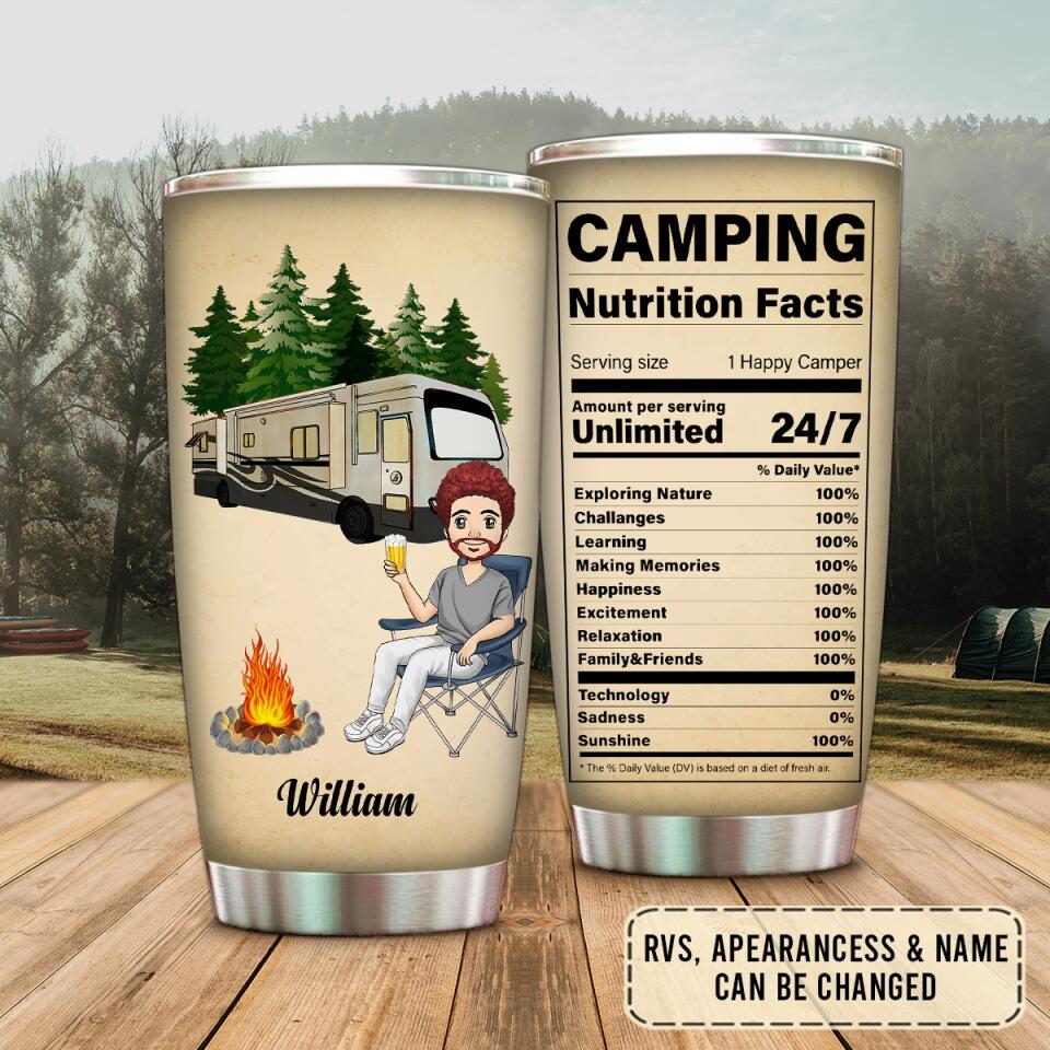 Personalized Camping Nutrion Tumbler - Best Gift For Camping Lovers
