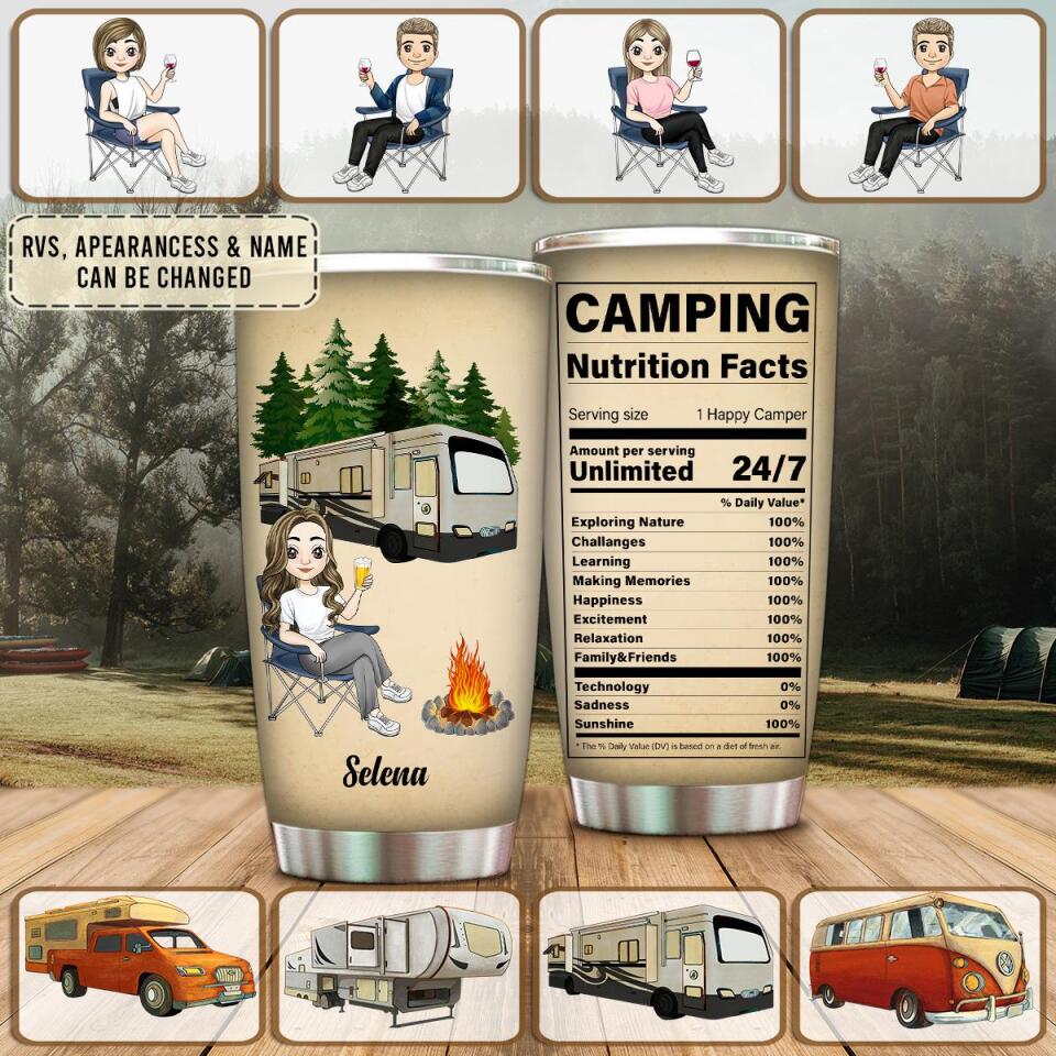 Personalized Camping Nutrion Tumbler - Best Gift For Camping Lovers