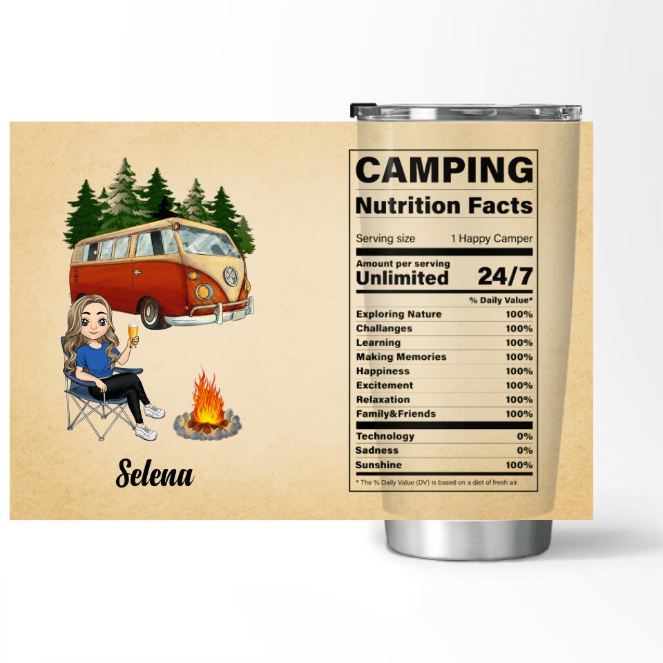 Personalized Camping Nutrion Tumbler - Best Gift For Camping Lovers