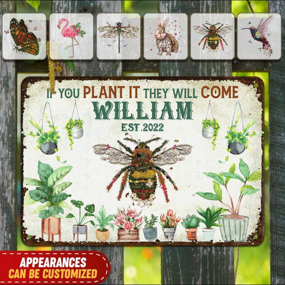 If You Plant It They Will Come - Personalized Metal Sign