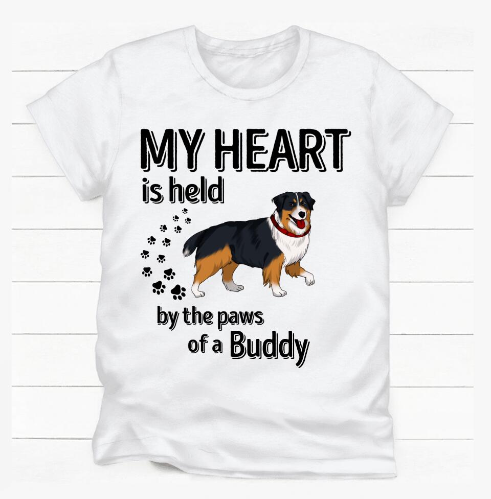 My Heart Is Held By The Paw Of A Dog - Personalized T-shirt