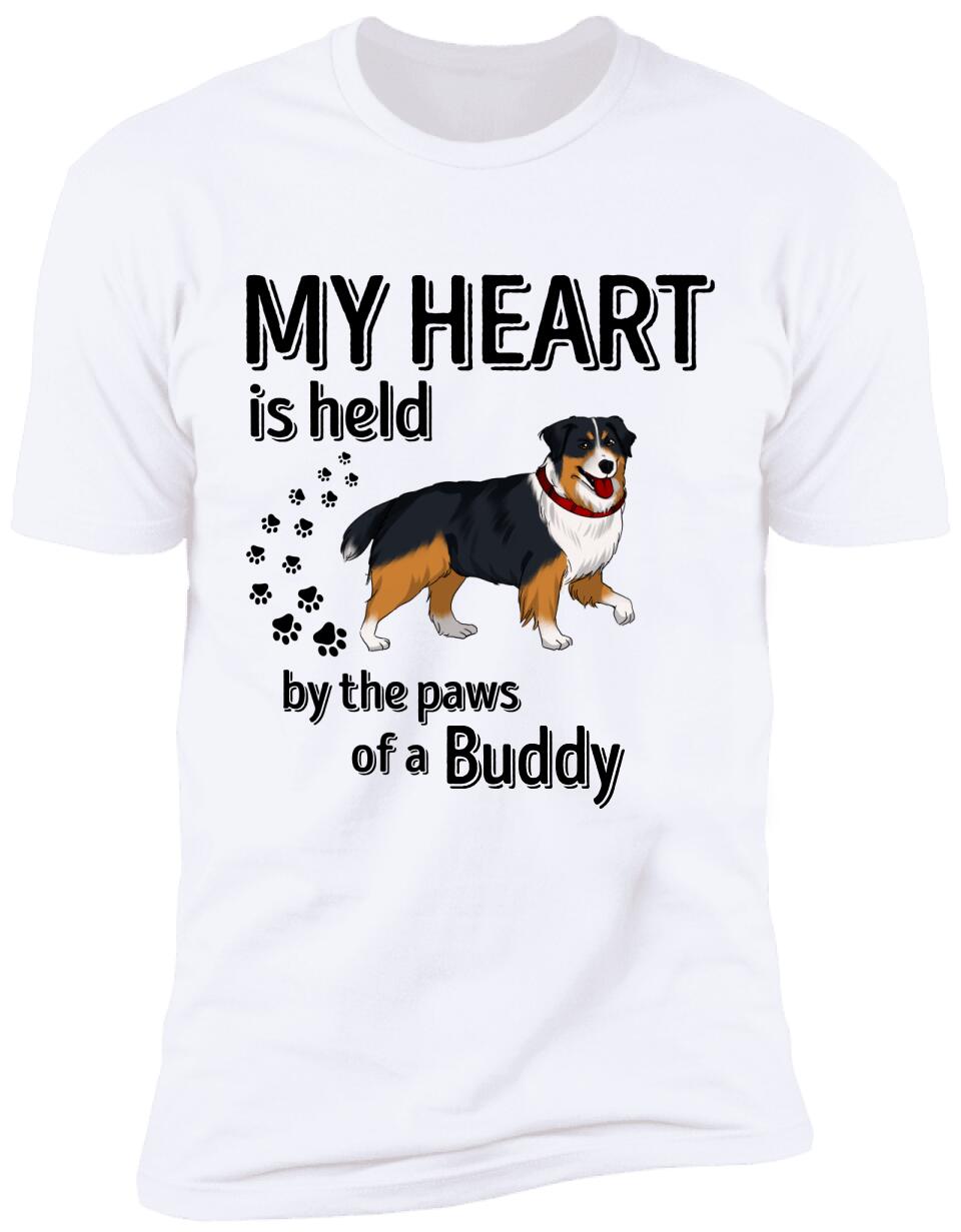 My Heart Is Held By The Paw Of A Dog - Personalized T-shirt