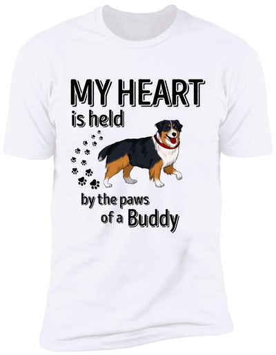 My Heart Is Held By The Paw Of A Dog - Personalized T-shirt