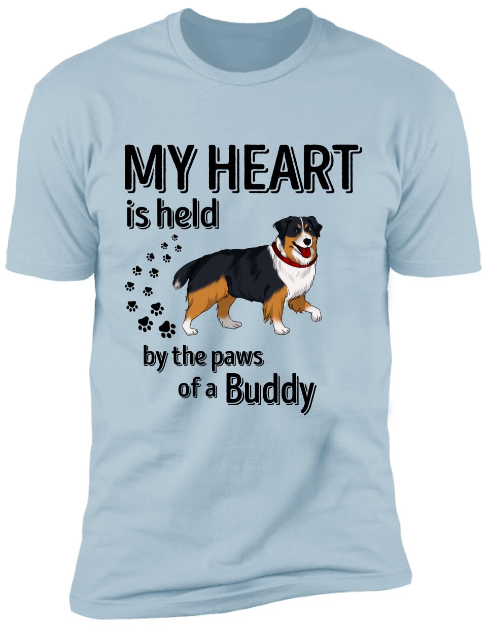 My Heart Is Held By The Paw Of A Dog - Personalized T-shirt