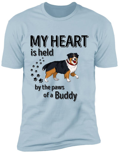 My Heart Is Held By The Paw Of A Dog - Personalized T-shirt