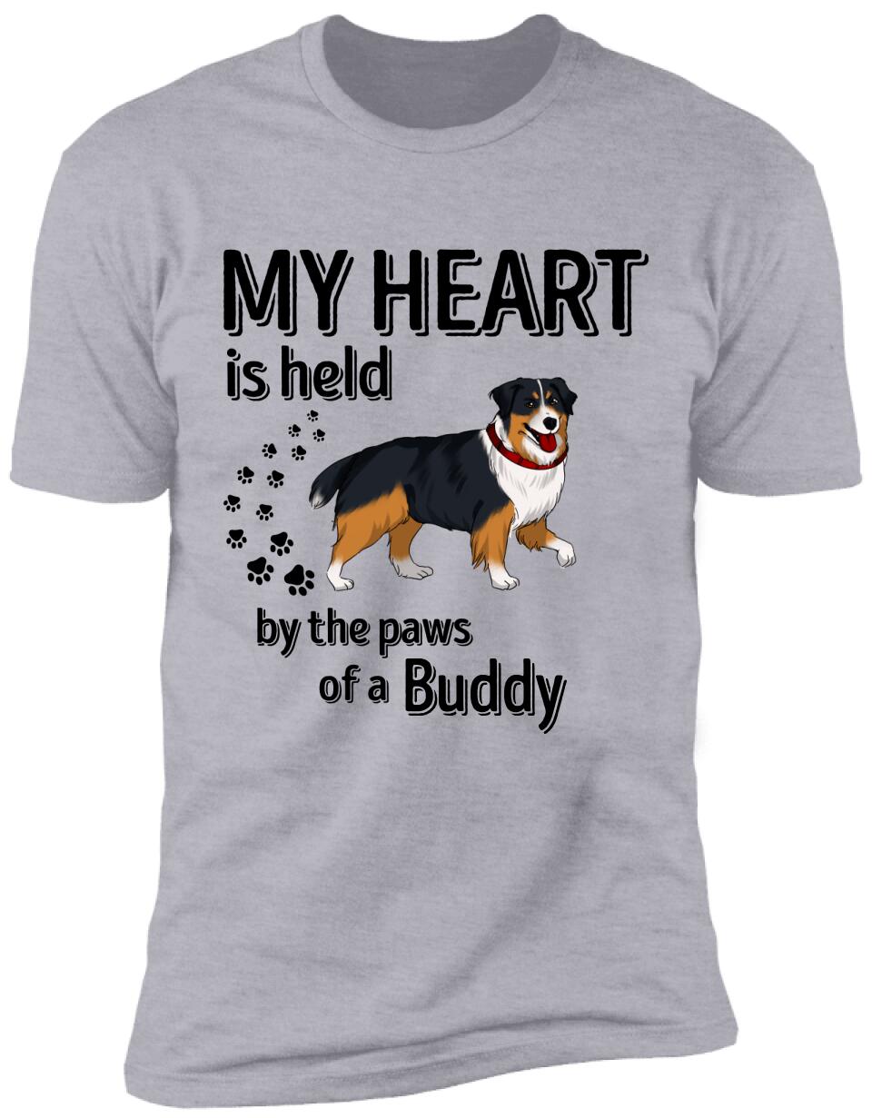 My Heart Is Held By The Paw Of A Dog - Personalized T-shirt
