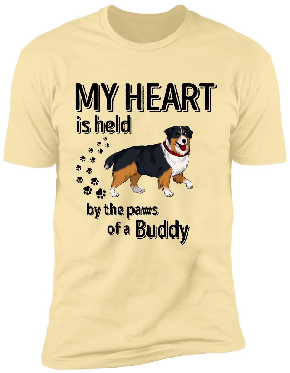 My Heart Is Held By The Paw Of A Dog - Personalized T-shirt