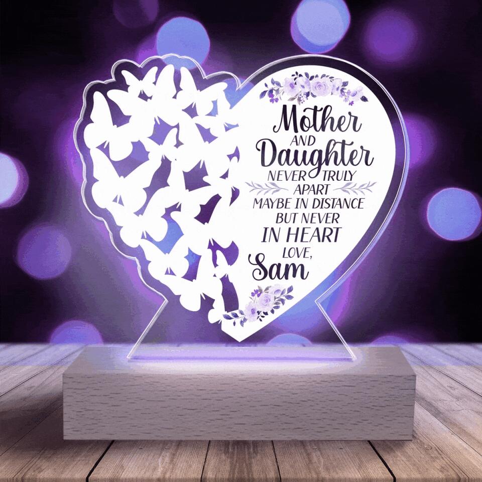 Mother And Daughter Never Truly Apart Maybe In Distance Acrylic Night Light