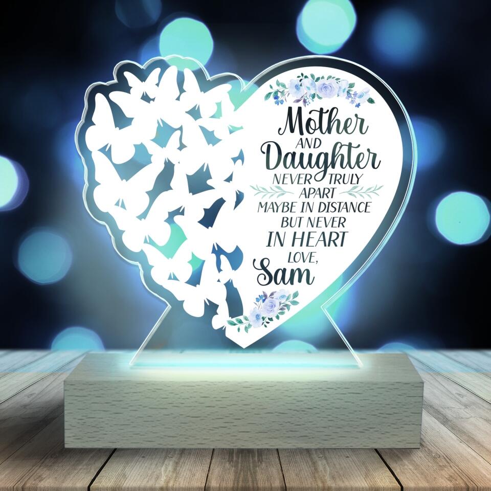 Mother And Daughter Never Truly Apart Maybe In Distance Acrylic Night Light