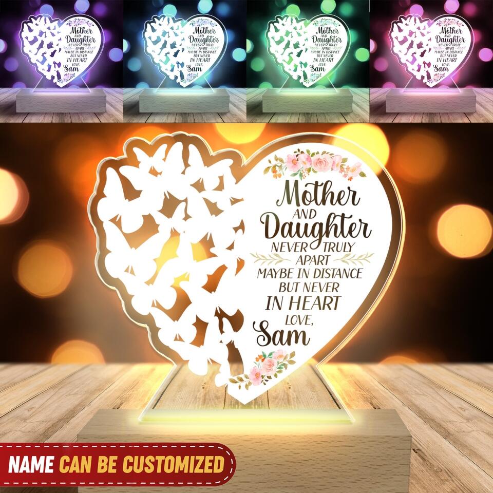 Mother And Daughter Never Truly Apart Maybe In Distance Acrylic Night Light