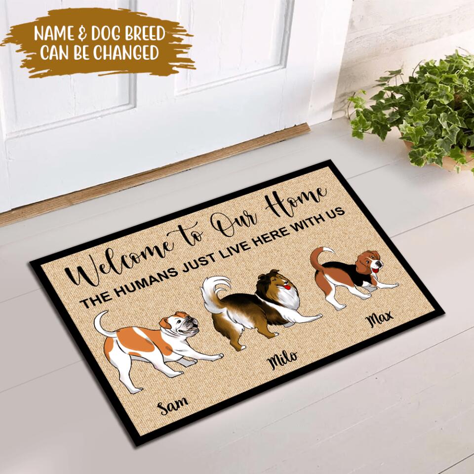 Welcome To The Dog Home - Personalized Doormat