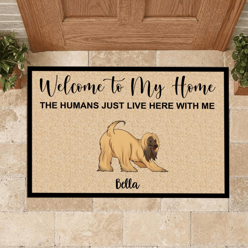 Welcome To The Dog Home - Personalized Doormat