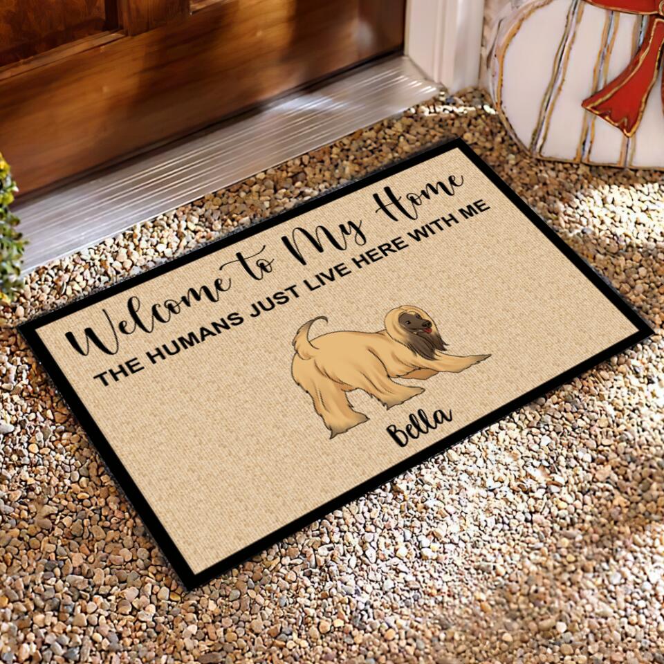 Welcome To The Dog Home - Personalized Doormat