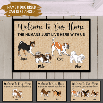 Welcome To The Dog Home - Personalized Doormat