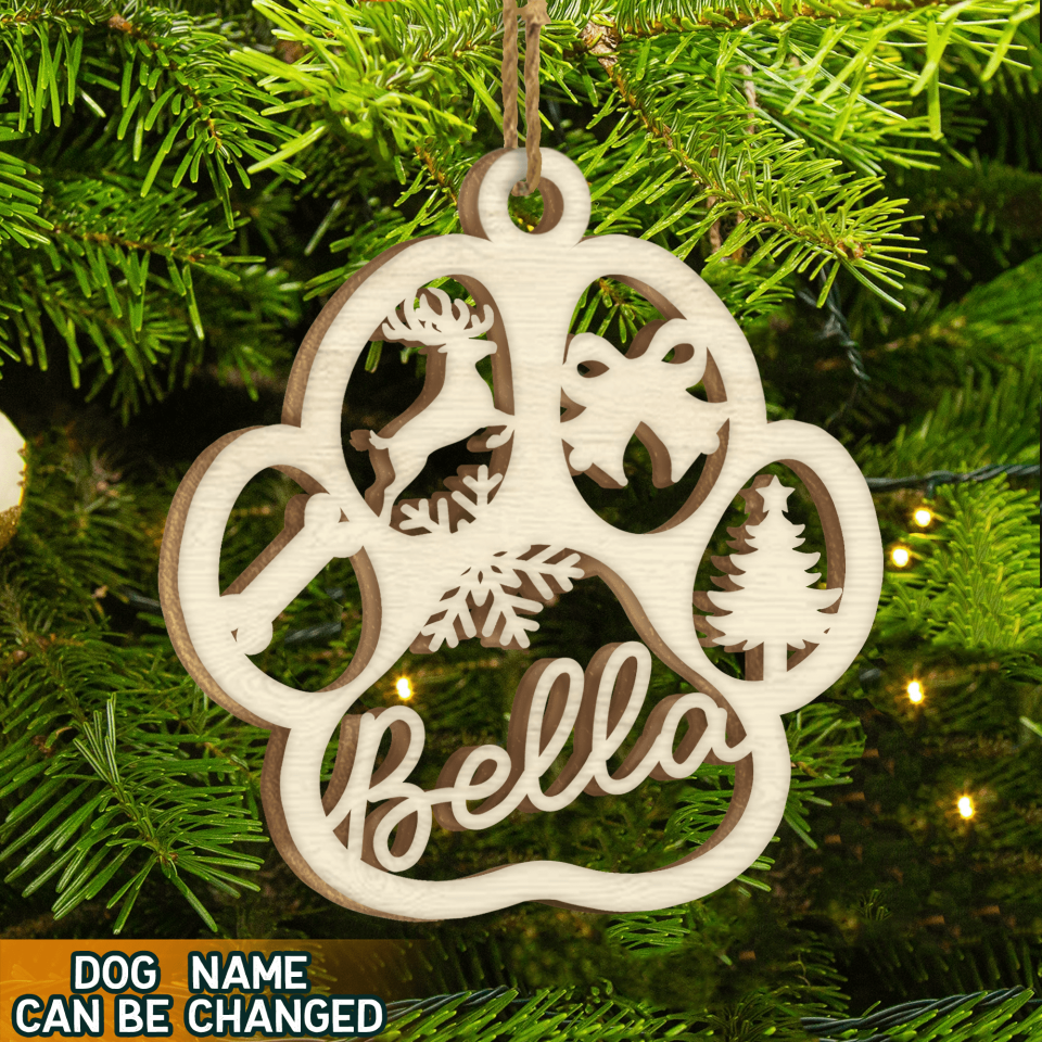 Dog Christmas Ornament, Customized Gift For Dog Lovers