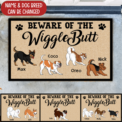 Beware of the WiggleButt - Personalized Doormat