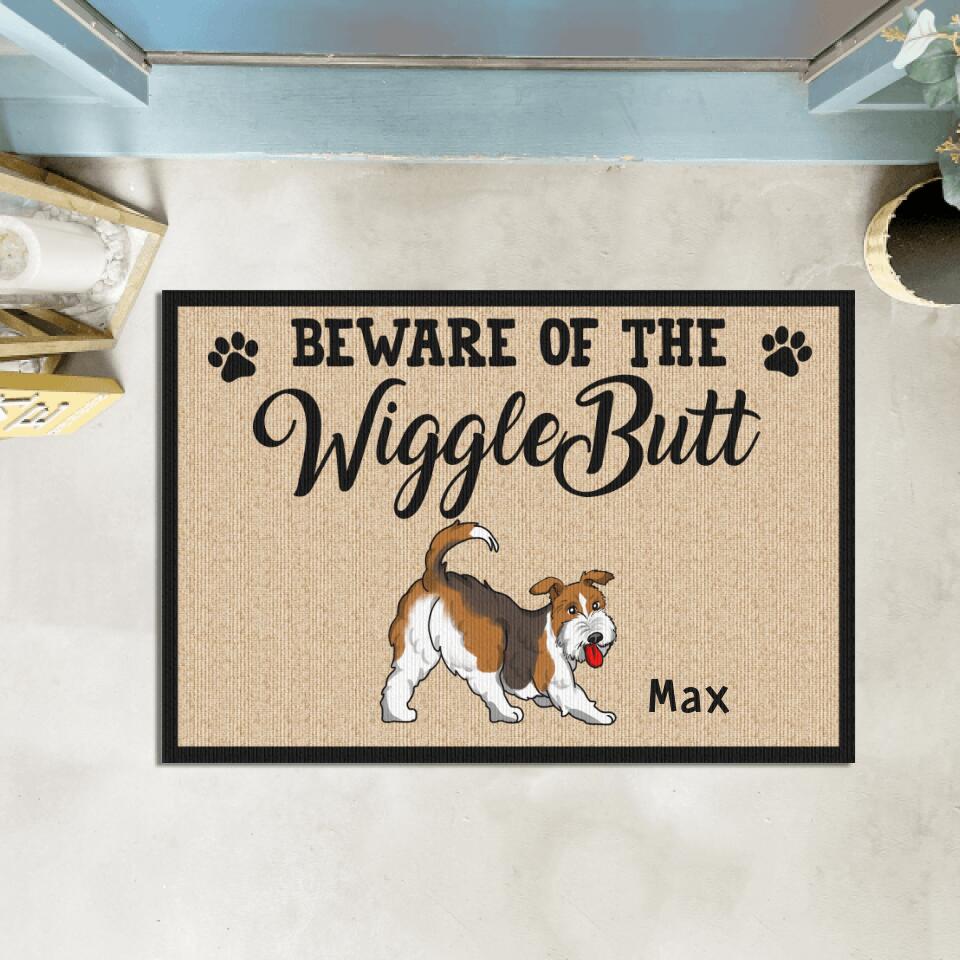 Beware of the WiggleButt - Personalized Doormat