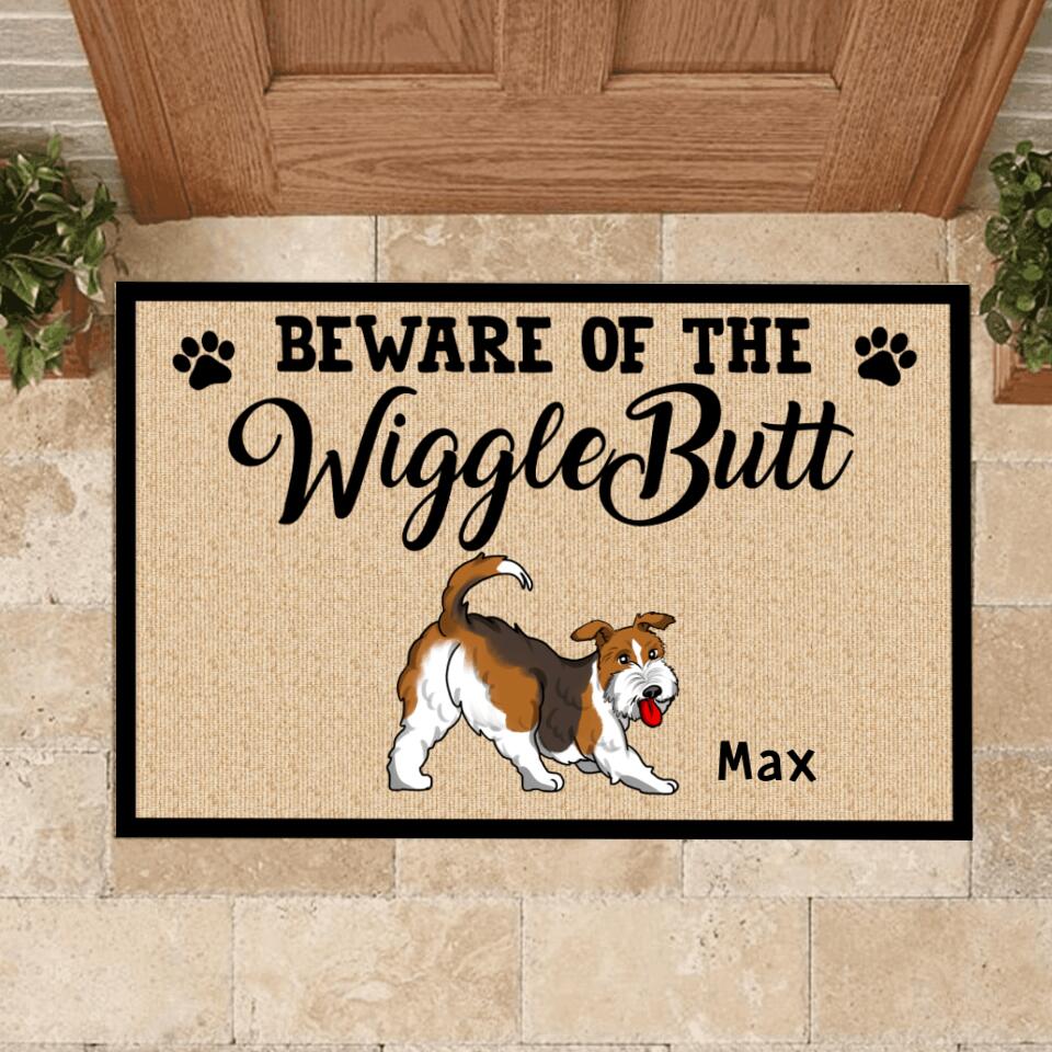 Beware of the WiggleButt - Personalized Doormat