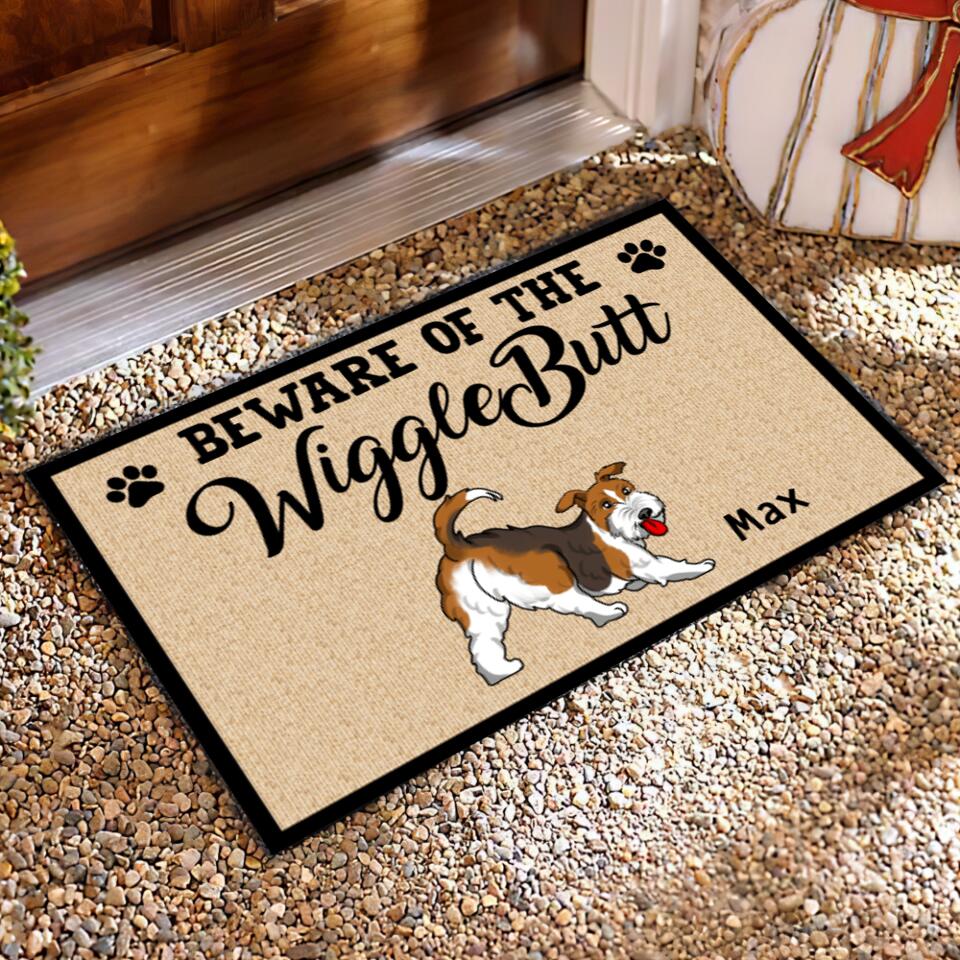 Beware of the WiggleButt - Personalized Doormat
