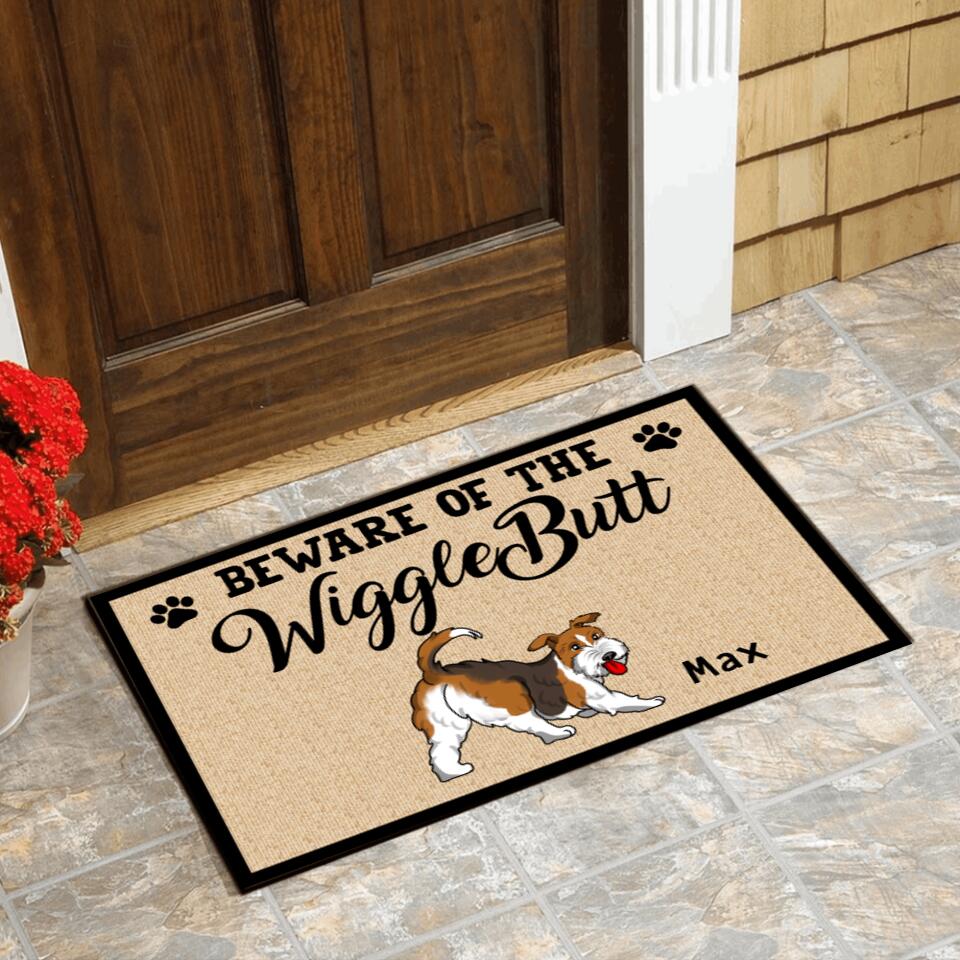 Beware of the WiggleButt - Personalized Doormat