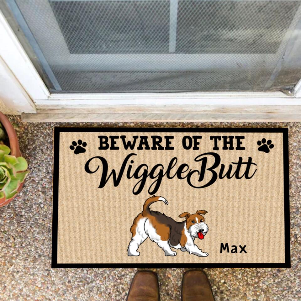 Beware of the WiggleButt - Personalized Doormat
