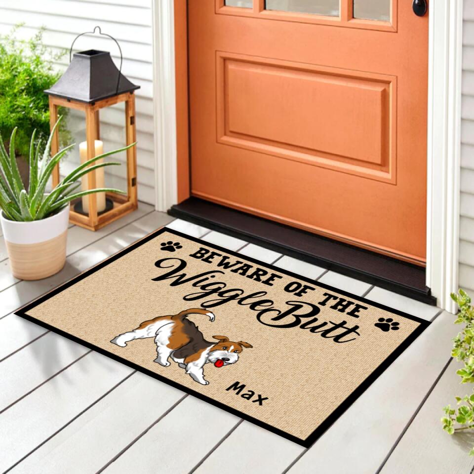 Beware of the WiggleButt - Personalized Doormat