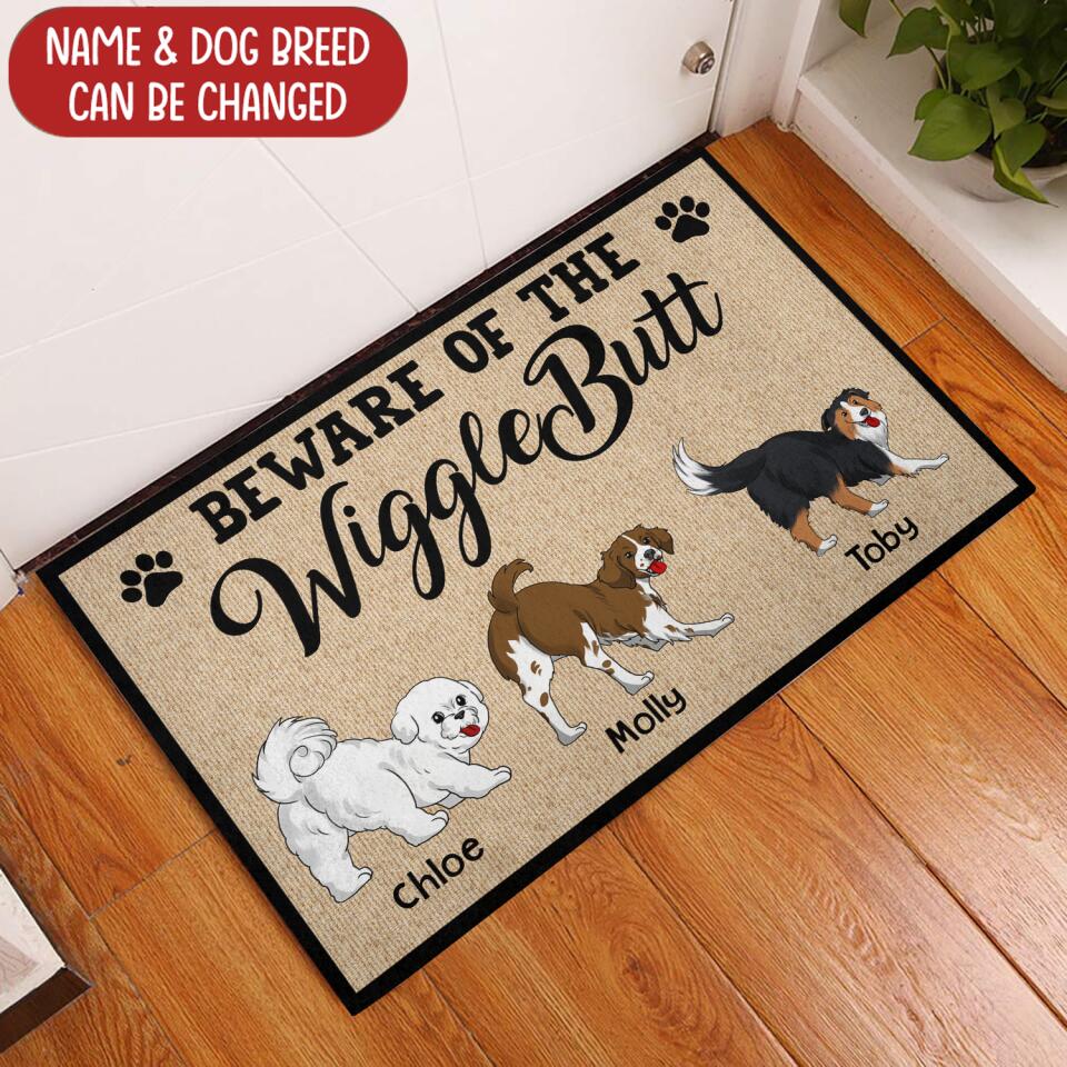 Beware of the WiggleButt - Personalized Doormat