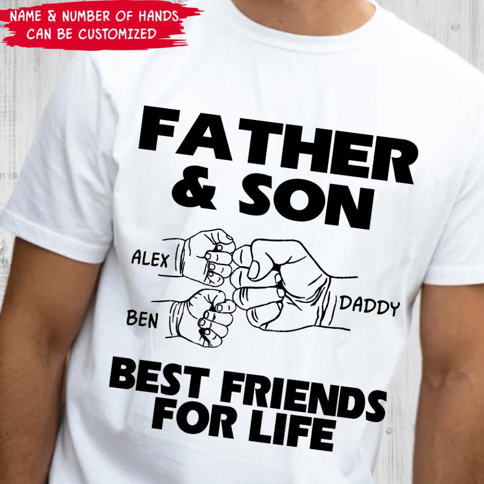 Daddy & Son Best Friends For Life - Personalized T-shirt