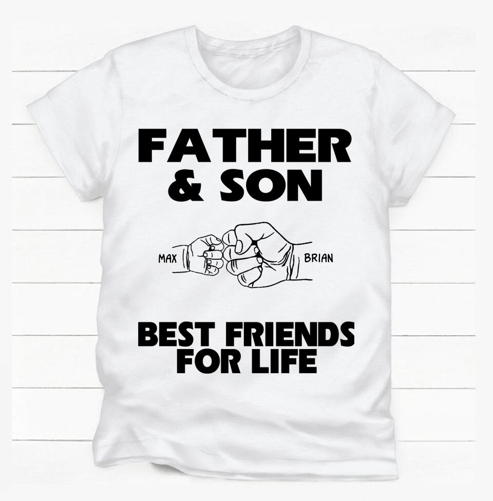 Daddy &amp; Son Best Friends For Life - Personalized T-shirt