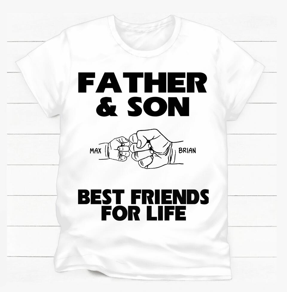 Daddy & Son Best Friends For Life - Personalized T-shirt