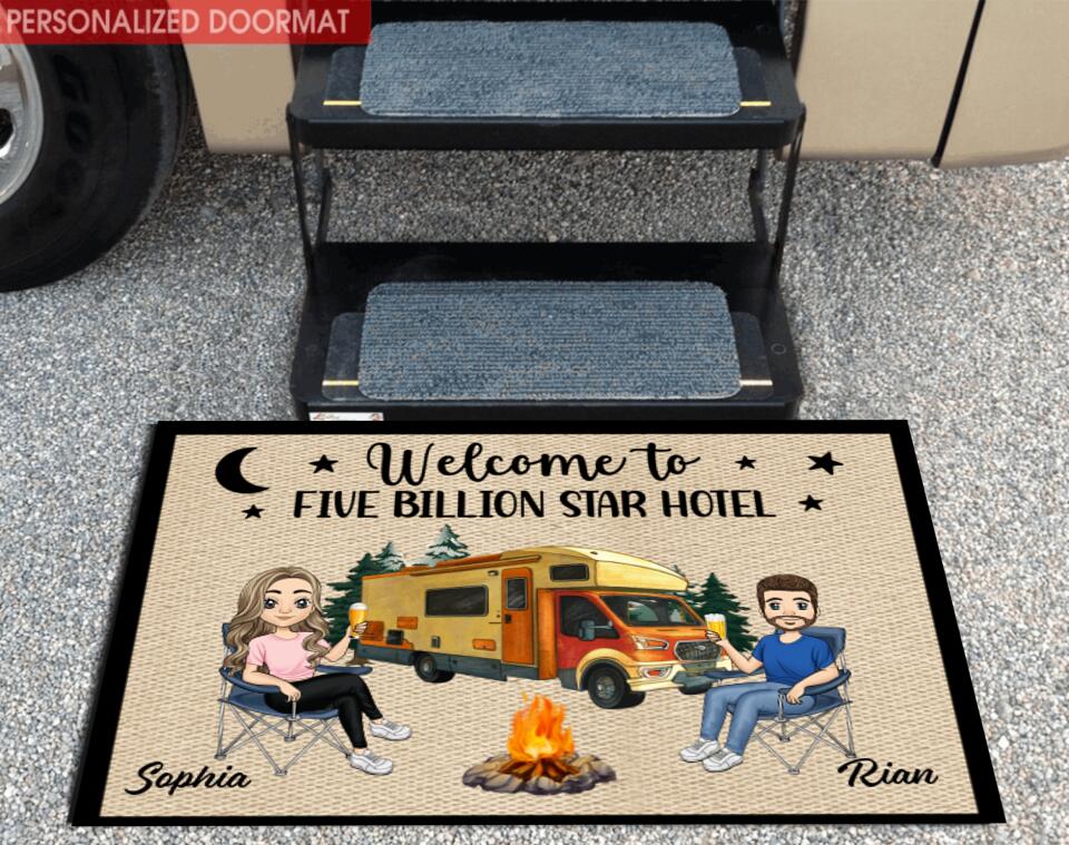 Welcome To Five Billion Star Hotel - Personalized Doormat